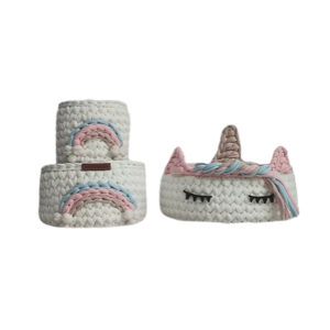 ست سبد وسایل کودک طرح یونیکورن کد 1 مجموعه 3 عددی