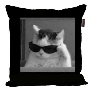 کوسن کودک پاد آفرین مدل گربه با عینک دودی کد 478