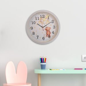 ساعت دیواری کودک مدل خرس کد 4021222