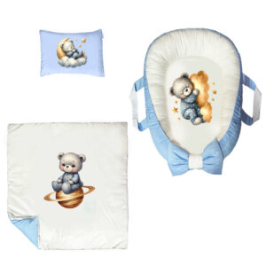 سرویس خواب 3 تکه نوزاد پادآفرین مدل گارد محافظ طرح خرس تدی کد PG005