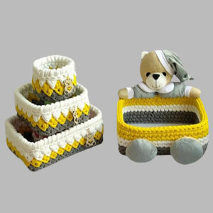 ست سبد وسایل کودک مدل بهداشتی مجموعه 4 عددی