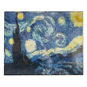 بازی آموزشی مدل ساخت نقاشی الماسی طرح ونگوگ شب پرستاره