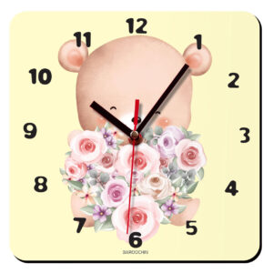 ساعت دیواری کودک باروچین مدل خرس مهربون کد 139