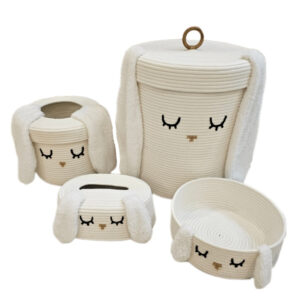 ست سبد وسایل کودک لالیپاپ مدل گوش پشمی مجموعه ۴ عددی