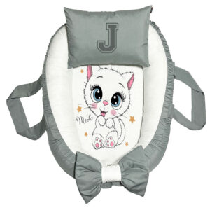 تشک غلت گیر نوزاد پاد آفرین مدل گربه طرح حرف J