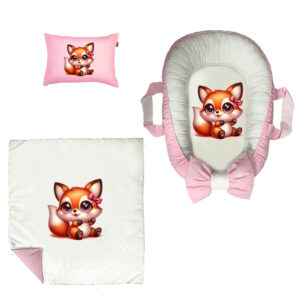 سرویس خواب 3 تکه نوزاد مدل روباه کد DKBP80-set