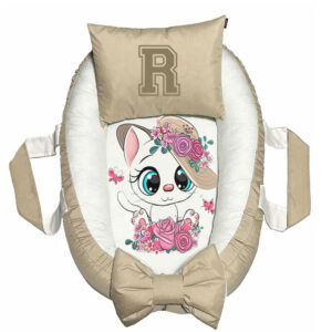 تشک غلت گیر نوزاد پادآفرین مدل گربه طرح حرف R