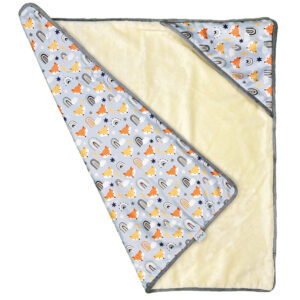 پتو نوزادی طرح روباه و رنگین کمان سایز 75*75 سانتی متر