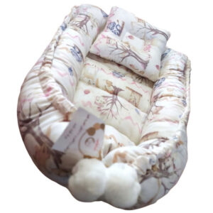 تشک خواب نوزاد شایلی مدل جنگل بهاری به همراه بالش بسته 2 عددی