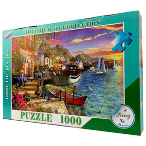 پازل 1000 تکه رینگ طرح دهکده ساحلی یونان کد 0360