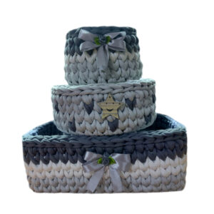 ست سیسمونی اتاق کودک مدل سبد تریکو مجموعه 3 عددی