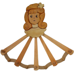 آویز لباس کودک مدل دیواری تاشو طرح عروسکی