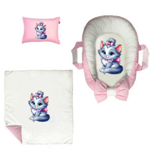 سرویس خواب 3 تکه نوزاد مدل گربه کد DKBP97-set