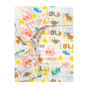 ملحفه کودک آدنو مدل Zoo کد FI13 سایز 70x135 سانتی متر