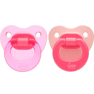 پستانک ارتودنسی وی کر مدل مات و شفاف دسته دار کد p133 بسته 2 عددی