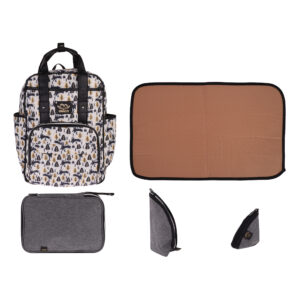 کوله پشتی لوازم کودک اوناکو مدل PT به همراه زیرانداز کودک و کیف لوازم جانبی و کیف پستانک و کیف شیشه شیر