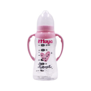 شیشه شیر مایا مدل دسته دار LOVE ظرفیت 250 میلی لیتر
